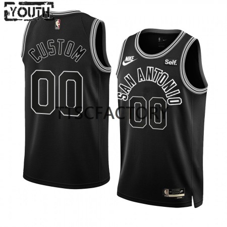 Maglia NBA San Antonio Spurs Personalizzate Nike 2022-23 Classic Edition Nero Swingman - Bambino